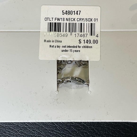 Crystallized by Swarovski Elegant Silver Necklace with Crystal Accents - Picture 3 of 4